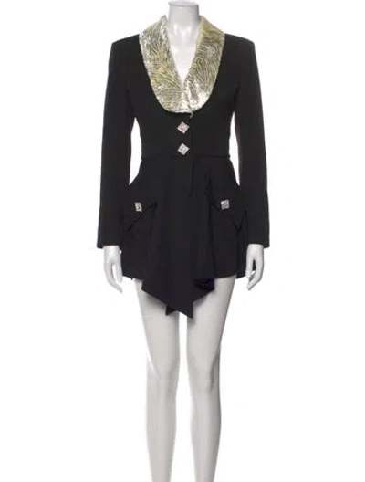 Pre-owned Alessandra Rich Wool Mini Dress In Multi