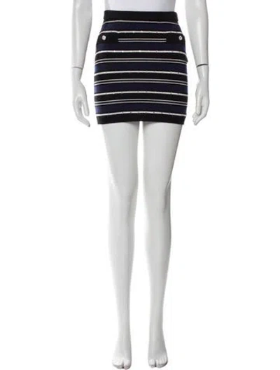 Pre-owned Alessandra Rich Wool Mini Skirt In Black