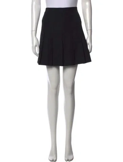 Pre-owned Alessandra Rich Wool Mini Skirt In Black