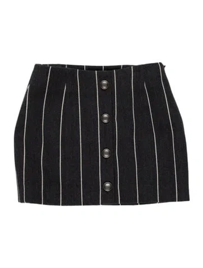 Pre-owned Alessandra Rich Wool Mini Skirt In Grey