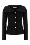 Alessandra Rich Wool Blazer Tailored Gold Buttons