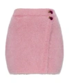 Alessandra Rich Flower-button Skirt In Pink
