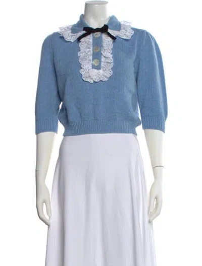 Pre-owned Alessandra Rich Wool Sweater In Blue