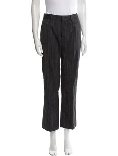 Pre-owned Alessandra Rich Wool Wide Leg Pants In Gray