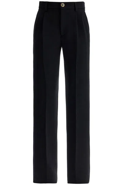 Alessandra Rich Woolen Cigarette Pants For Women In Black