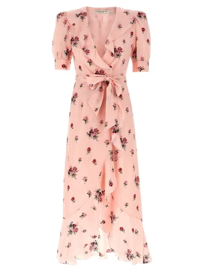 Alessandra Rich Wrap Dress Dresses In Pink