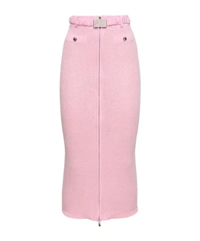 Alessandra Rich Zipper Skirt In Pink
