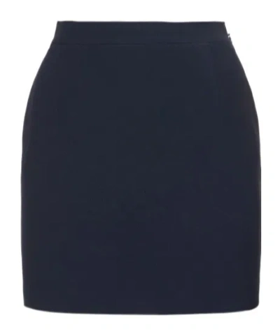 Alessandra Rich Zippered A-line Skirt In Blue
