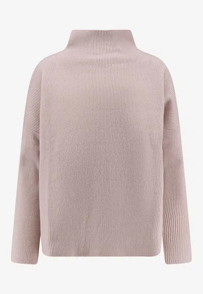 Alessandro Aste Celine High-neck Sweater In White