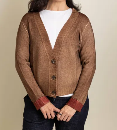 Alessandro Aste Derby Reversible Cardigan In Blossom In Brown