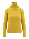 Alessandro Aste Joy Turtleneck Sweater In Cashmere In Yellow