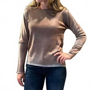 Alessandro Aste Mentone Light Cashmere Sweater In Clay In Brown