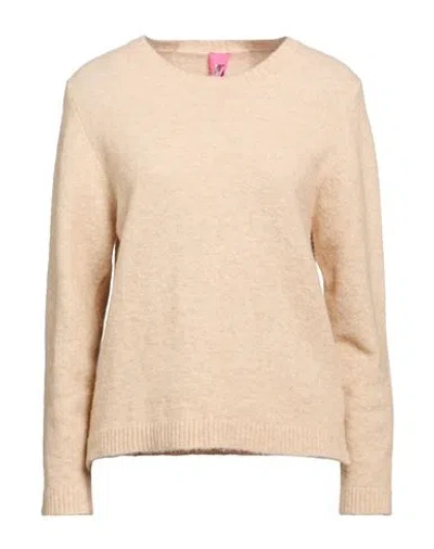 Alessandro Aste Woman Sweater Beige Size M Alpaca Wool, Merino Wool, Polyamide, Elastane In Brown