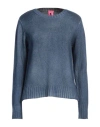 Alessandro Aste Woman Sweater Slate Blue Size M Merino Wool, Cashmere In Blue
