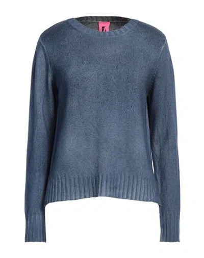 Alessandro Aste Woman Sweater Slate Blue Size M Merino Wool, Cashmere