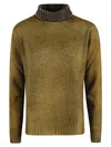 Alessandro Aste Wool And Cashmere Blend Turtleneck Sweater In Brown