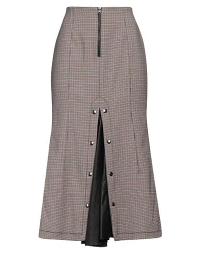 Alessandro De Benedetti Woman Midi Skirt Beige Size 8 Virgin Wool, Polyester, Elastane