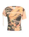 ALESSANDRO DE BENEDETTI ALESSANDRO DE BENEDETTI WOMAN T-SHIRT BLUSH SIZE 8 NYLON, ELASTANE