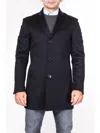 Alessandro Dell Acqua Men's Coat  Ad1719b/t8373 50 Blue In Black