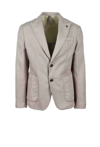 Alessandro Dell Acqua Men's Jacket - Brown In Gray