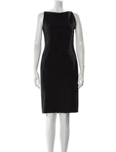 Pre-owned Alessandro Dell'acqua Bateau Neckline Knee-length Dress In Gray