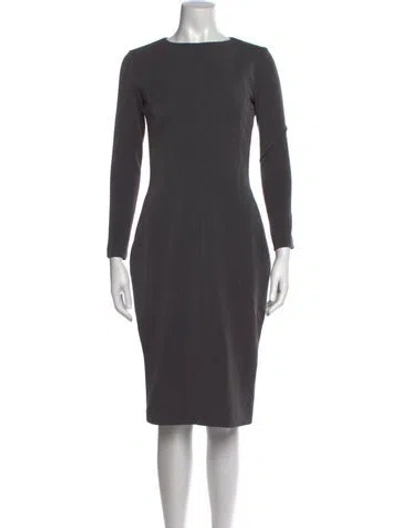 Pre-owned Alessandro Dell'acqua Bateau Neckline Knee-length Dress W/ Tags In Gray