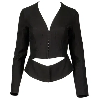 Pre-owned Alessandro Dell'acqua Black Avant Garde Blazer Jacket