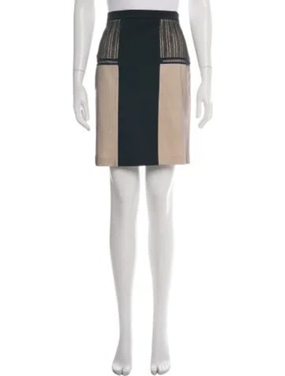 Pre-owned Alessandro Dell'acqua Colorblock Pattern Mini Skirt In Black