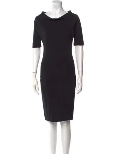 Pre-owned Alessandro Dell'acqua Cowl Neck Knee-length Dress In Black