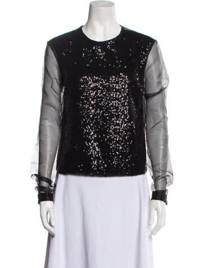 Pre-owned Alessandro Dell'acqua Crew Neck Long Sleeve Top In Black