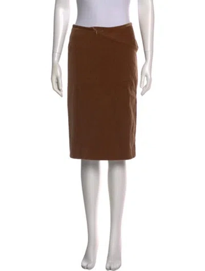 Pre-owned Alessandro Dell'acqua Knee-length Skirt In Brown