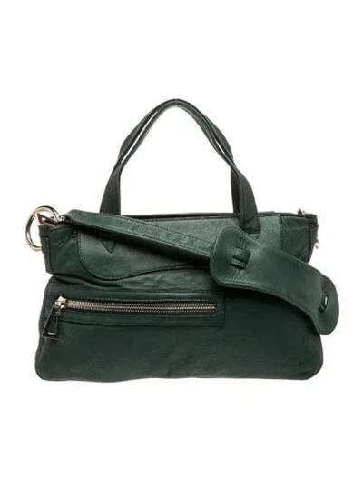 Pre-owned Alessandro Dell'acqua Leather Top Handle Bag In Green