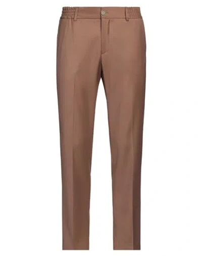 Alessandro Dell'acqua Man Pants Camel Size 38 Polyester, Viscose, Elastane In Beige