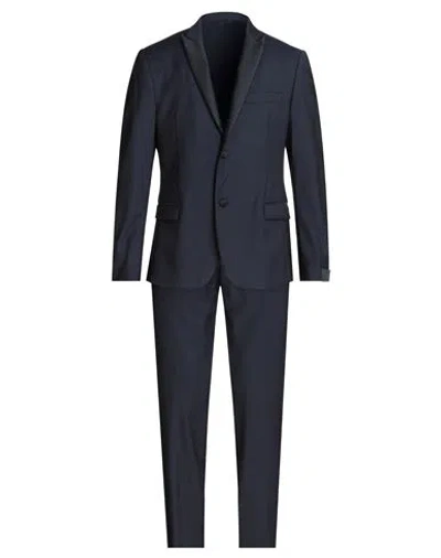 Alessandro Dell'acqua Man Suit Midnight Blue Size 44 Virgin Wool, Elastane