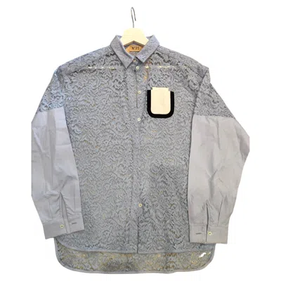 Pre-owned Alessandro Dell'acqua N21 Light Blue Lace Lilac Shirt