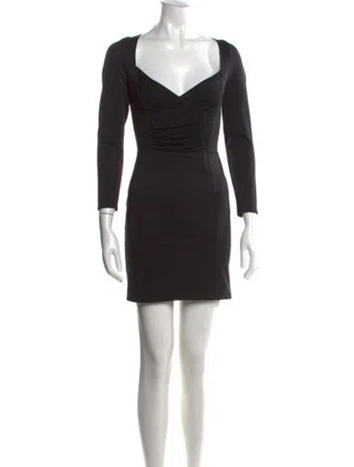 Pre-owned Alessandro Dell'acqua Nylon Mini Dress In Black