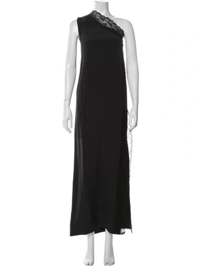 Pre-owned Alessandro Dell'acqua One-shoulder Long Dress In Gray