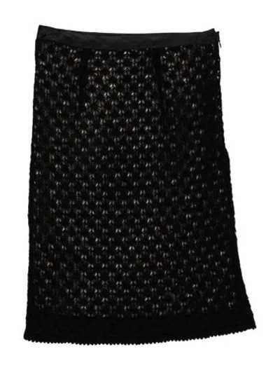 Pre-owned Alessandro Dell'acqua Patterned Mini Skirt In Black