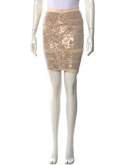 Pre-owned Alessandro Dell'acqua Patterned Mini Skirt In Neutrals