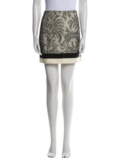 Pre-owned Alessandro Dell'acqua Printed Mini Skirt In Neutral