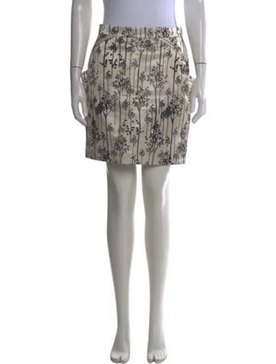 Pre-owned Alessandro Dell'acqua Printed Mini Skirt In Neutral