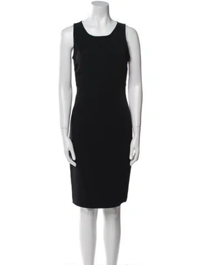 Pre-owned Alessandro Dell'acqua Scoop Neck Knee-length Dress In Black
