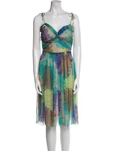 Pre-owned Alessandro Dell'acqua Silk Knee-length Dress In Blue