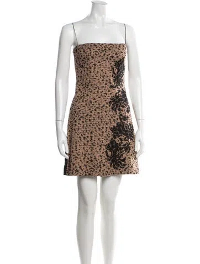 Pre-owned Alessandro Dell'acqua Silk Mini Dress In Neutral
