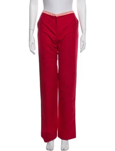 Pre-owned Alessandro Dell'acqua Straight Leg Pants In Red
