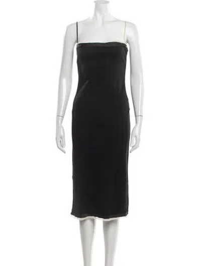 Pre-owned Alessandro Dell'acqua Strapless Midi Length Dress In Black