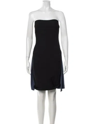 Pre-owned Alessandro Dell'acqua Strapless Mini Dress In Black