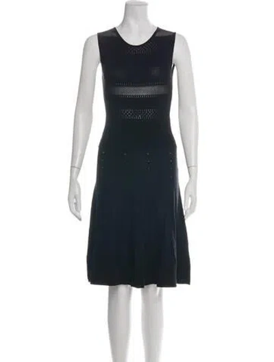 Pre-owned Alessandro Dell'acqua Virgin Wool Knee-length Dress In Black