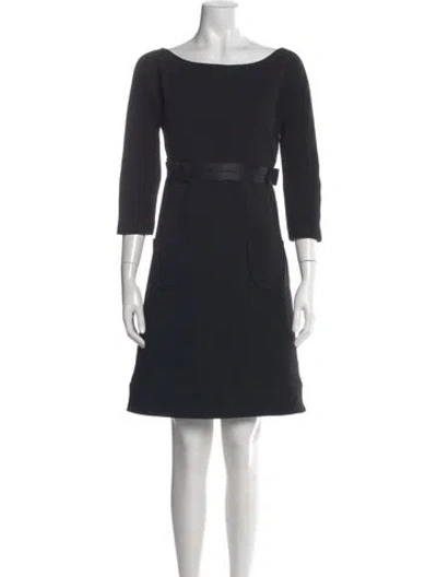 Pre-owned Alessandro Dell'acqua Virgin Wool Mini Dress In Blue