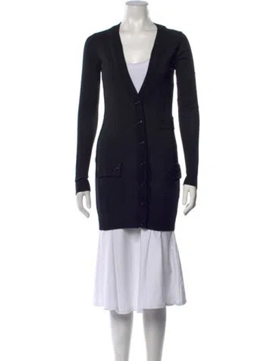 Pre-owned Alessandro Dell'acqua V-neck Sweater In Black